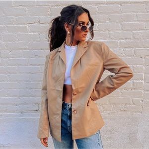 NWOT Faux Leather Blazer